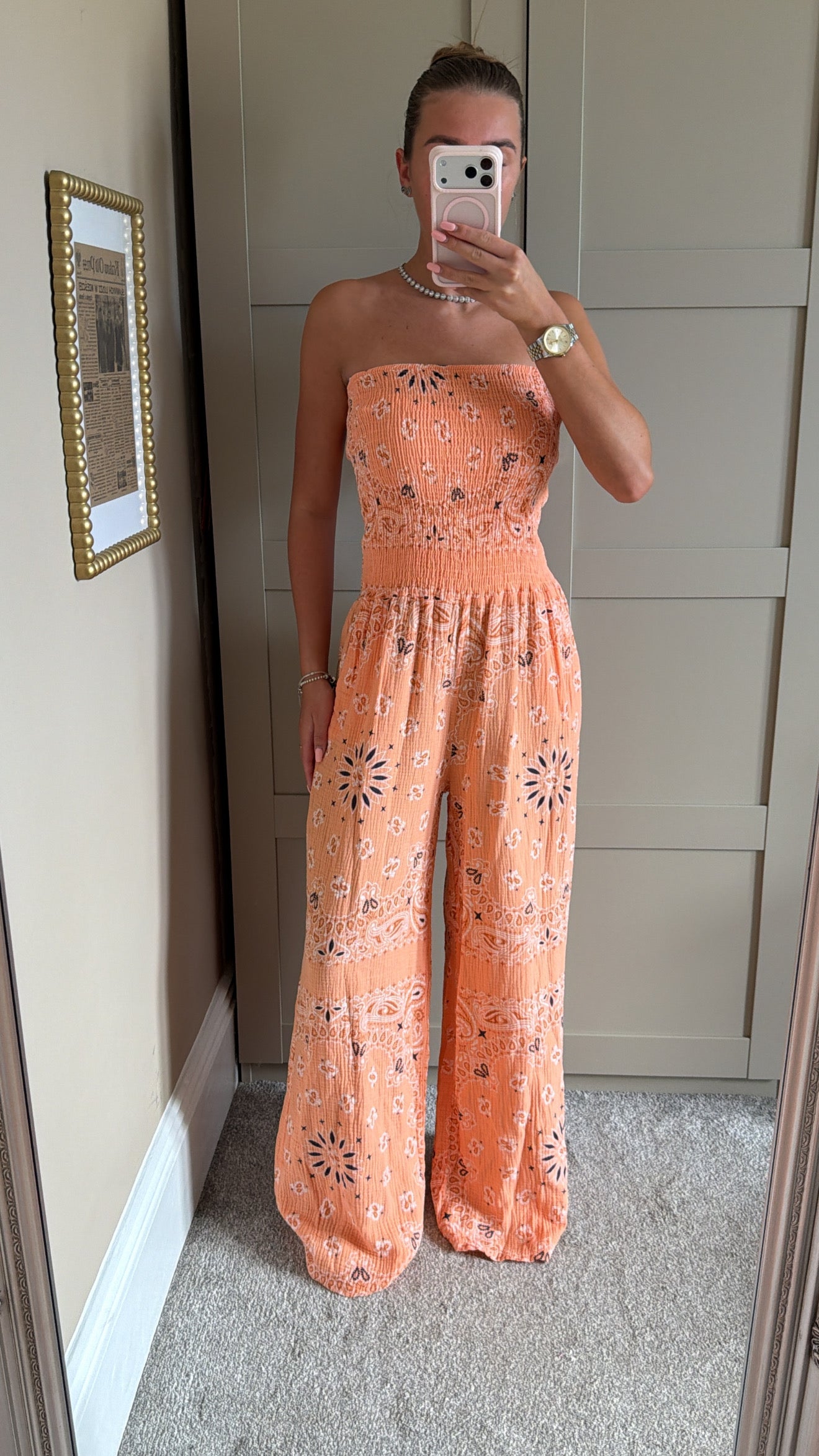 Women’s Peach Jumpsuit
