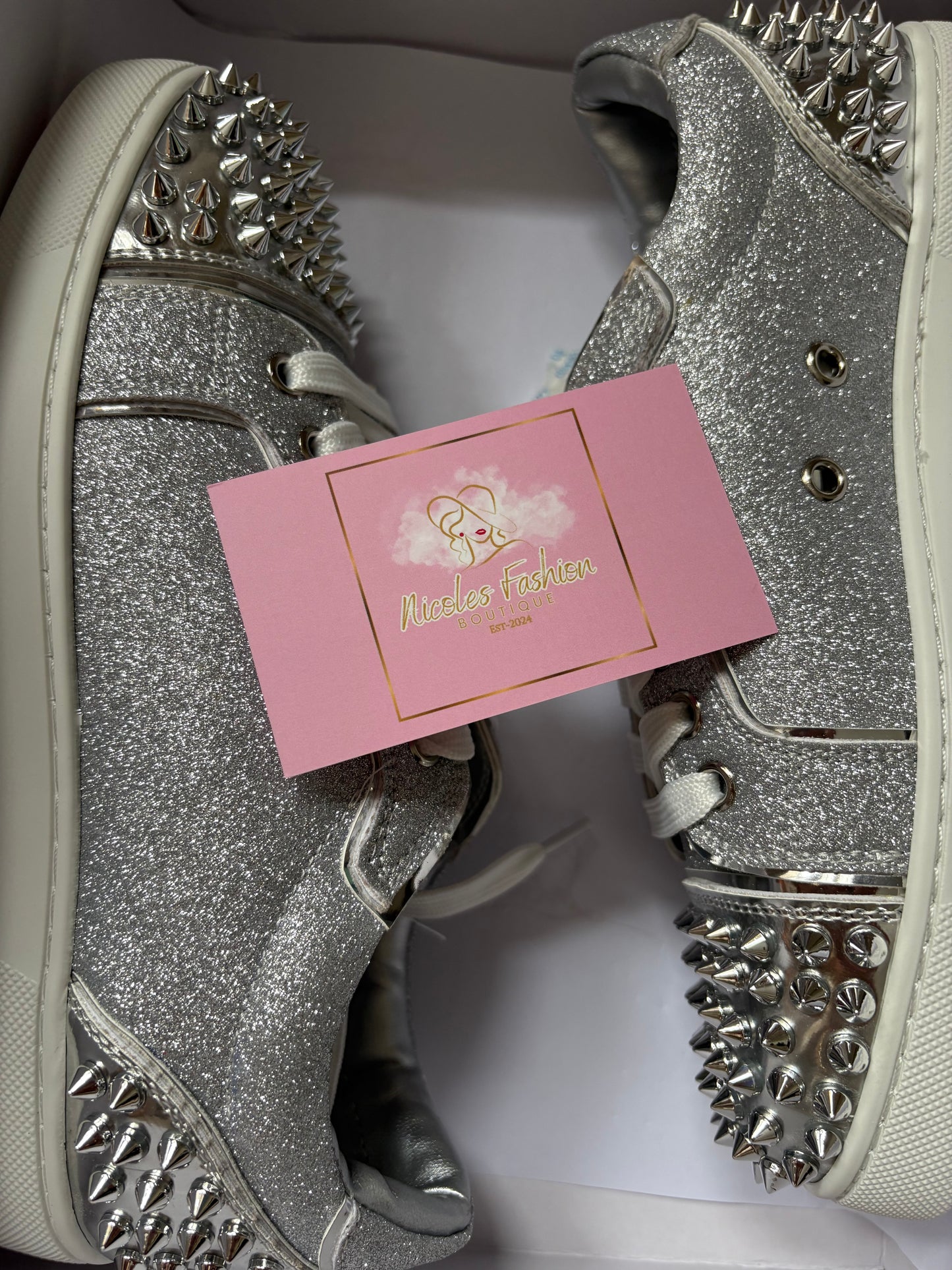 Women’s Silver Sparkly Trainers PRE ORDER