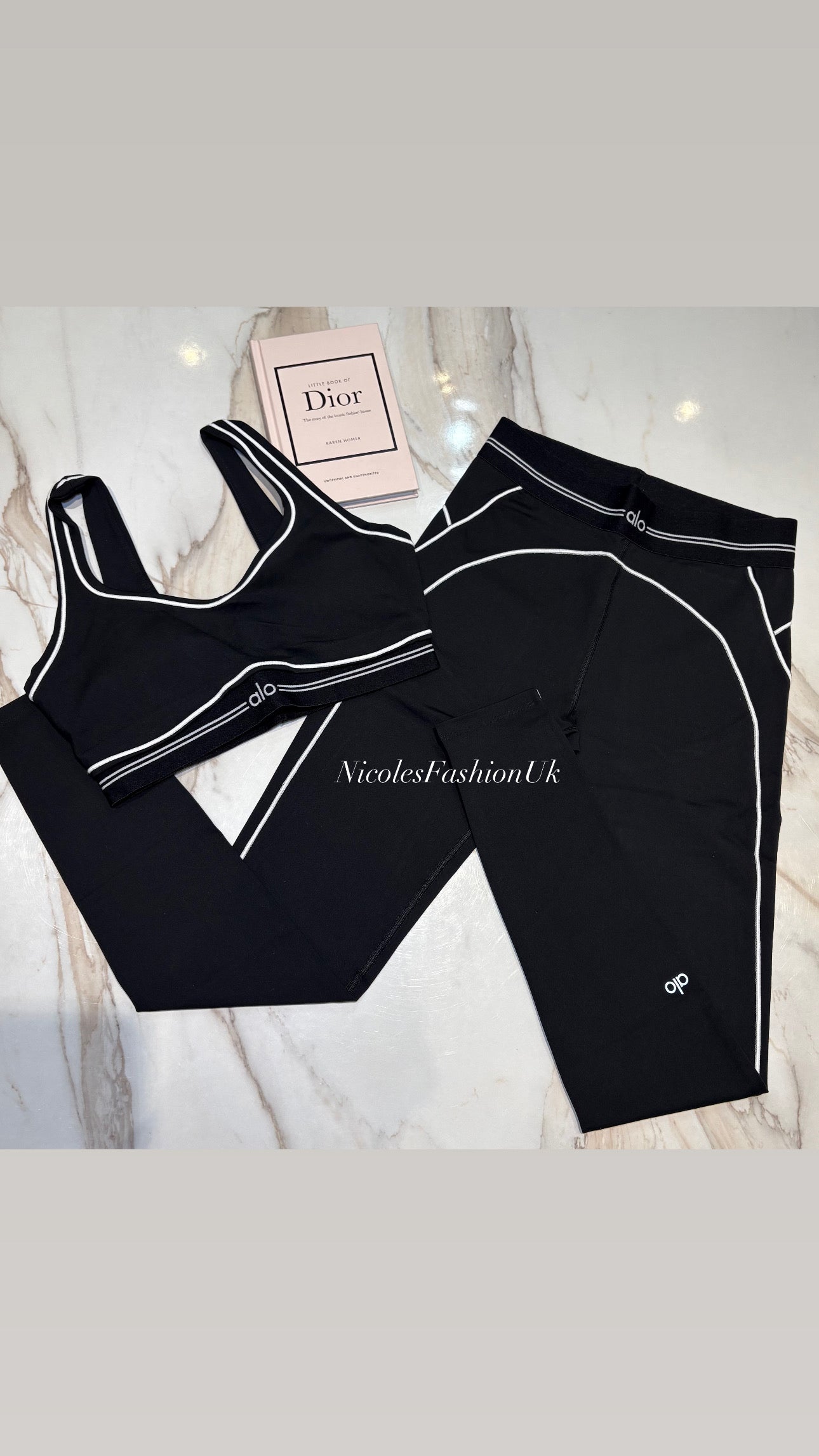 Women’s Black Stripe Gym Set INSTOCK (2-3 Days Delivery)