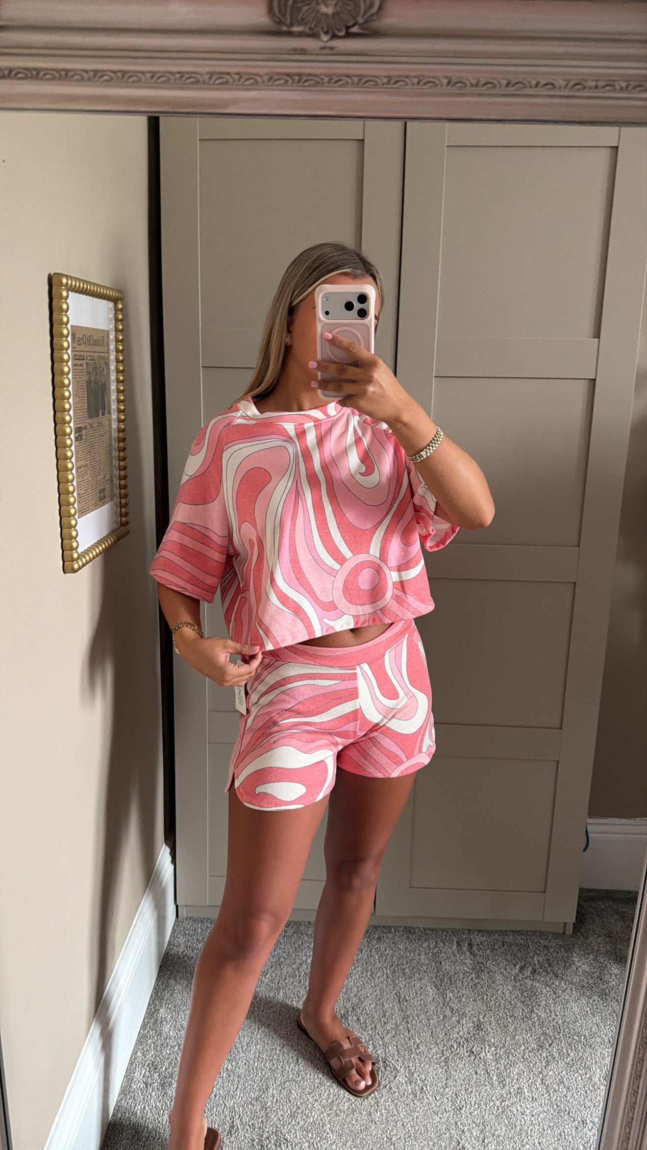 Women’s Coral Swirl Set