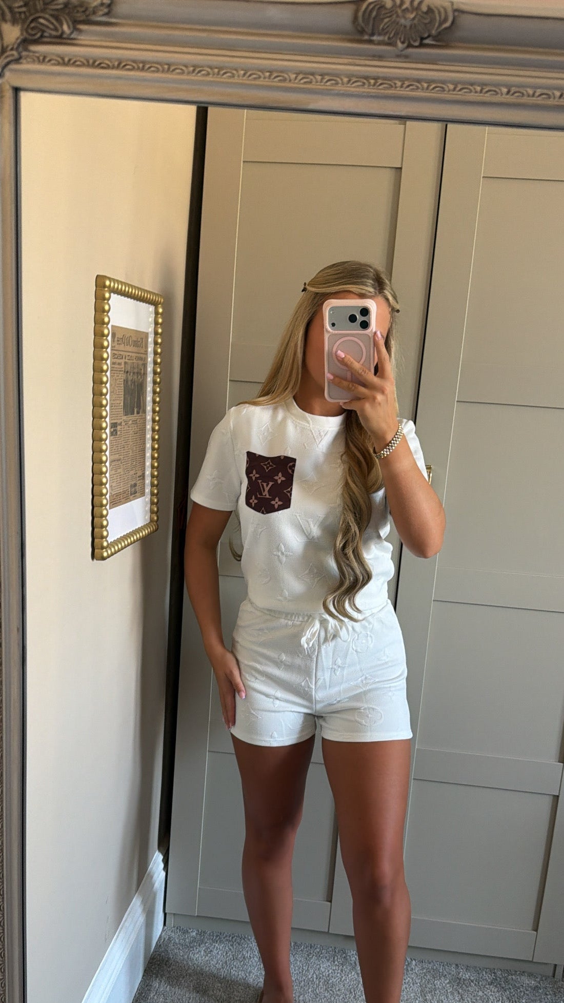 Women’s White Short And Top Set
