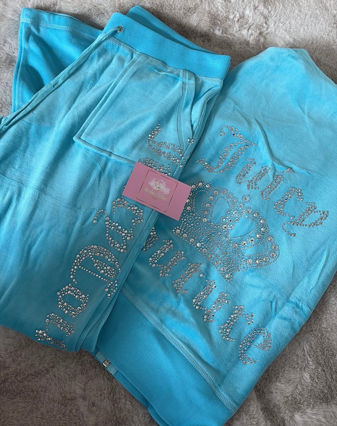 “Baby Blue” Diamanté Tracksuit 1-3 days delivery