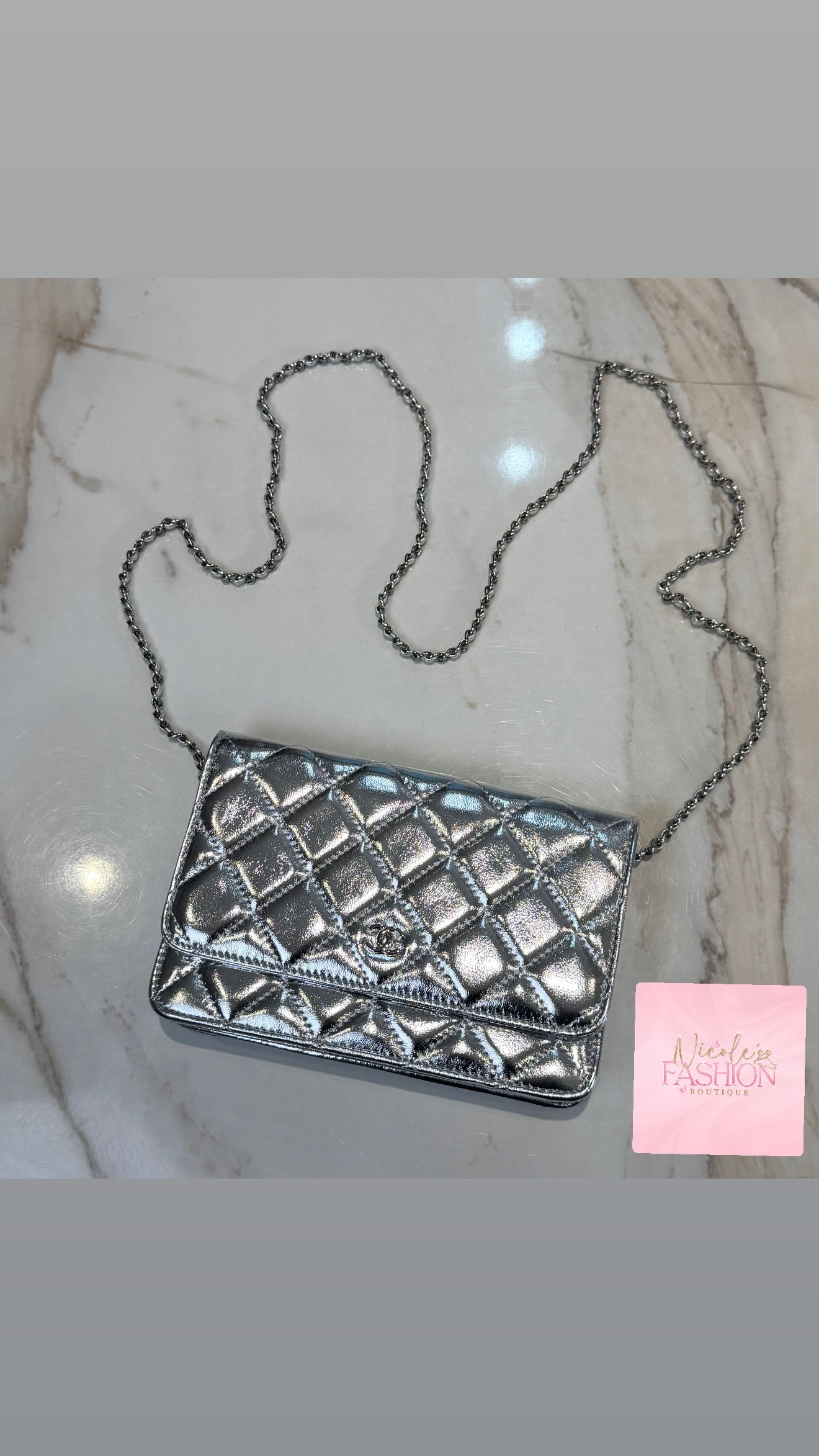 Silver Flap Bag INSTOCK (1-3 Days Delivery)