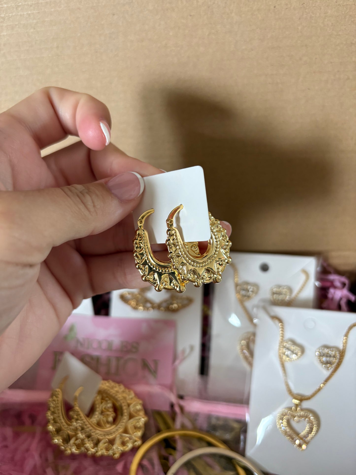 Small creole earrings