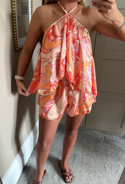 Women’s Peach Swirl Co-Ord