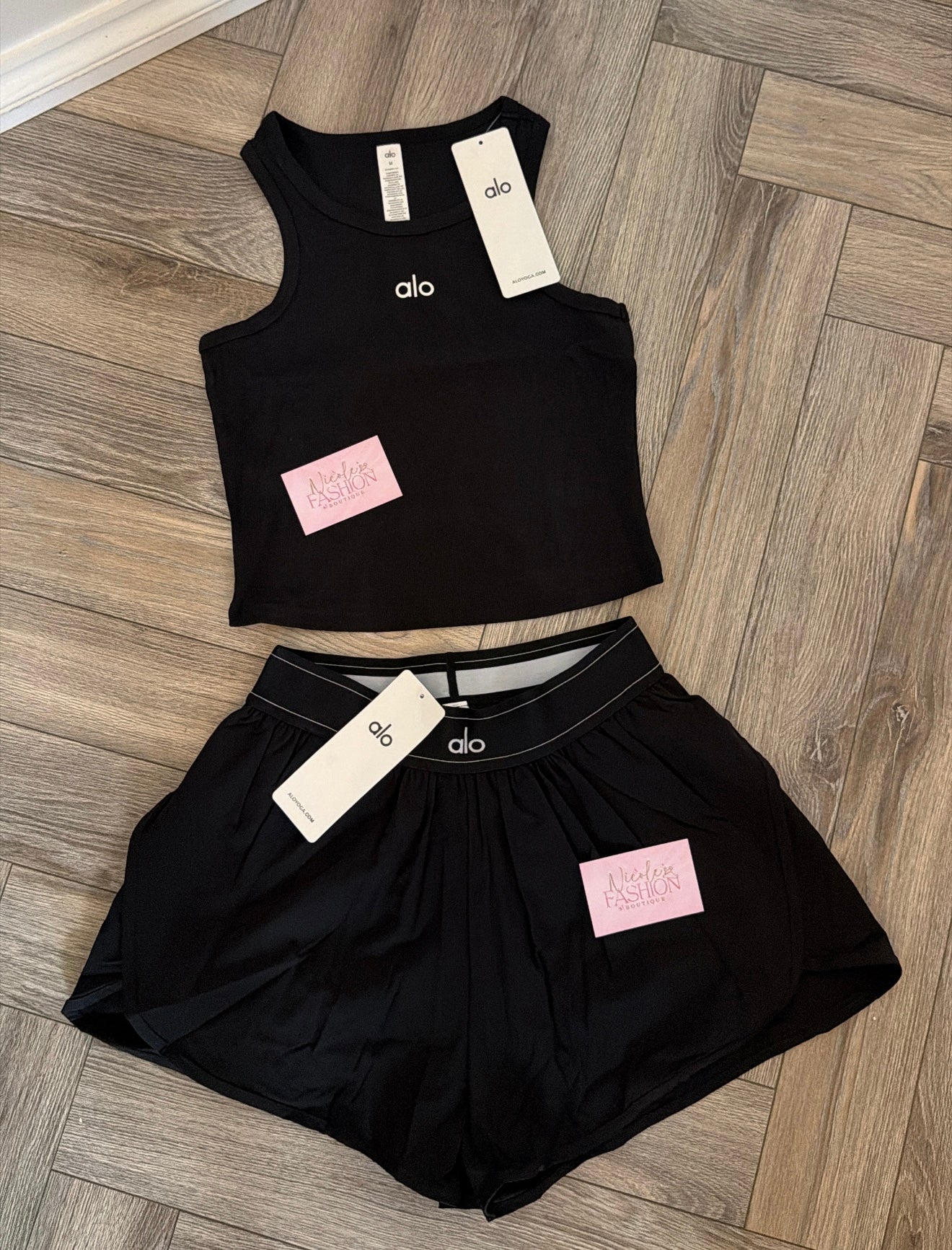 New In📸 Black Shorts & Vest Set