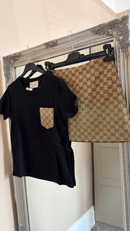 Women’s Black Glitter Co-Ord