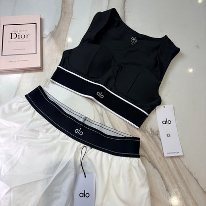 Women’s White Shorts And Black Top Set INSTOCK (1-3 Days Delivery)