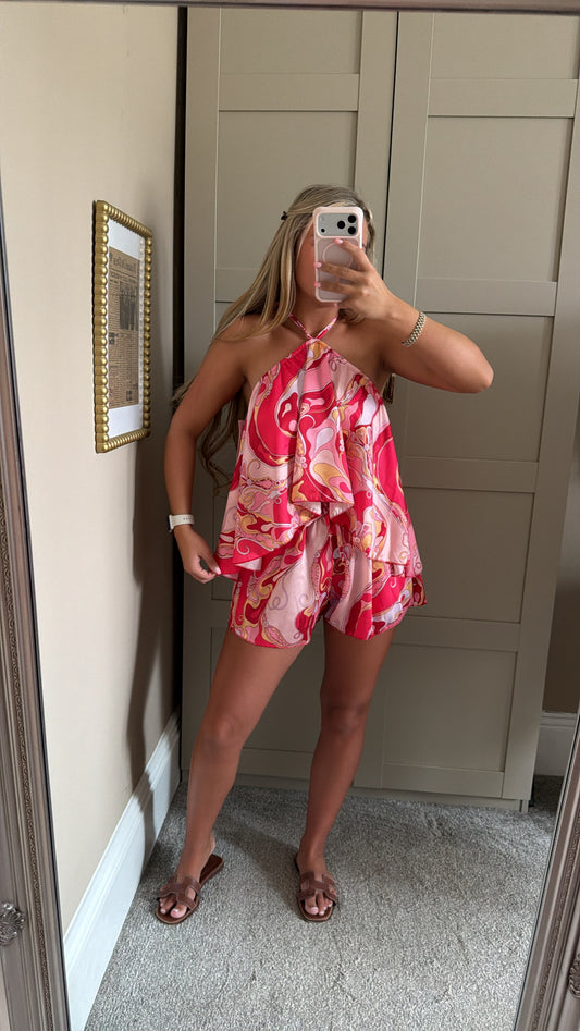 Women’s Red Swirl Co-Ord