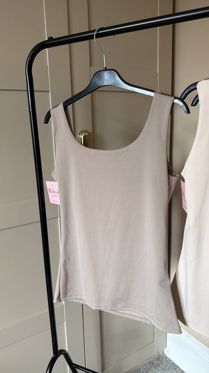 Women’s Taupe Vest Top