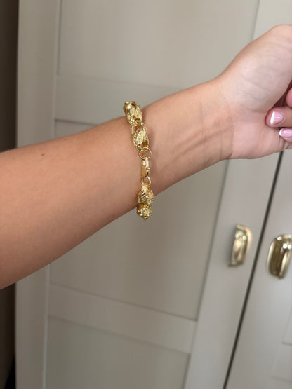 Gold tulip bracelet