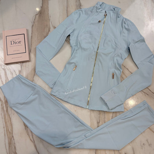 Women’s Ice Blue Gym Set INSTOCK (1-3 Days Delivery)