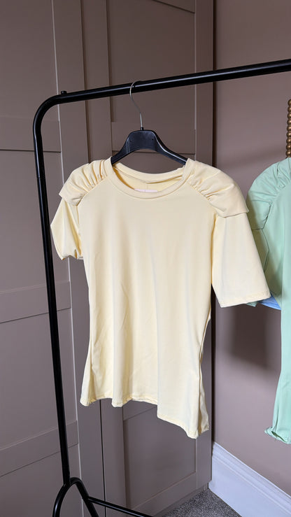 Women’s Lemon Frill Sleeve Top