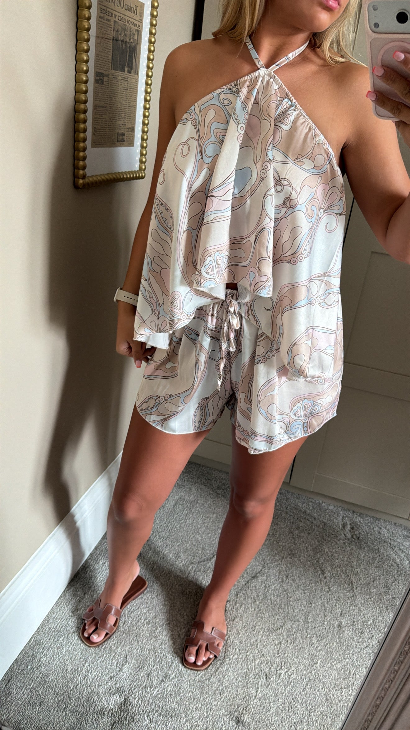 Women’s Beige Swirl Co-Ord