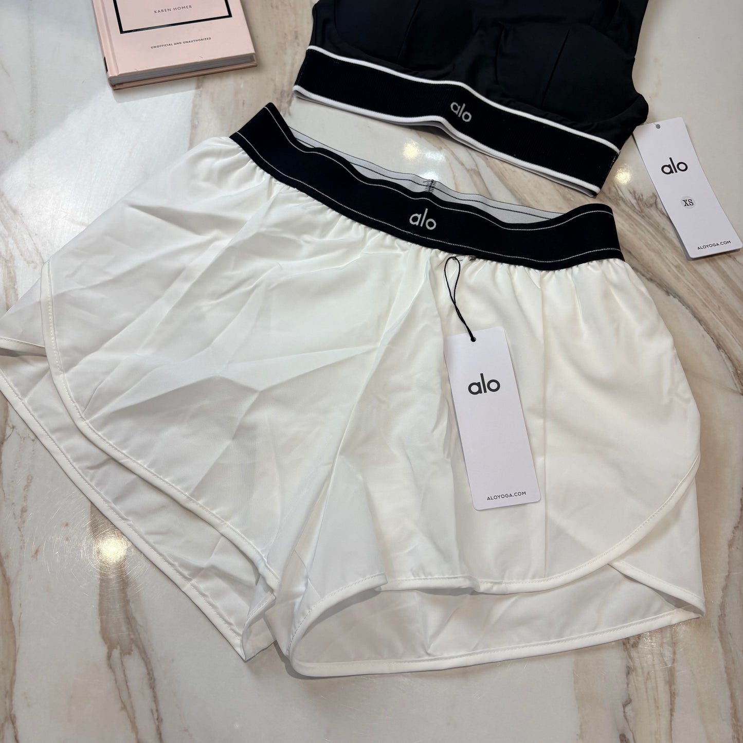 Women’s White Shorts And Black Top Set INSTOCK (1-3 Days Delivery)