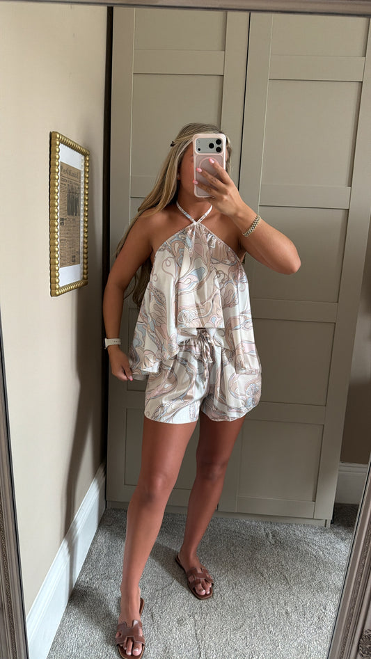 Women’s Beige Swirl Co-Ord