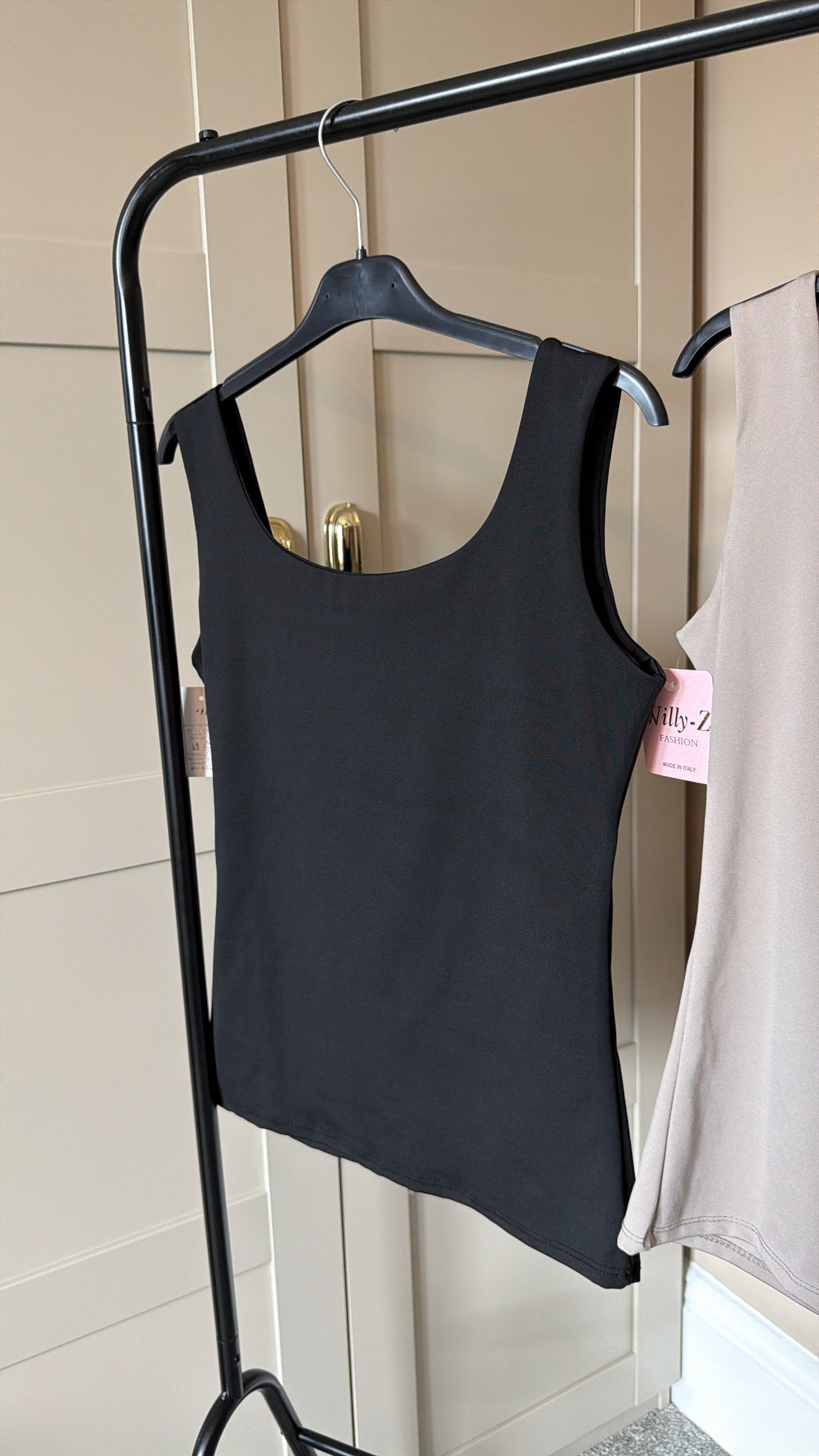 Women’s Black Vest Top