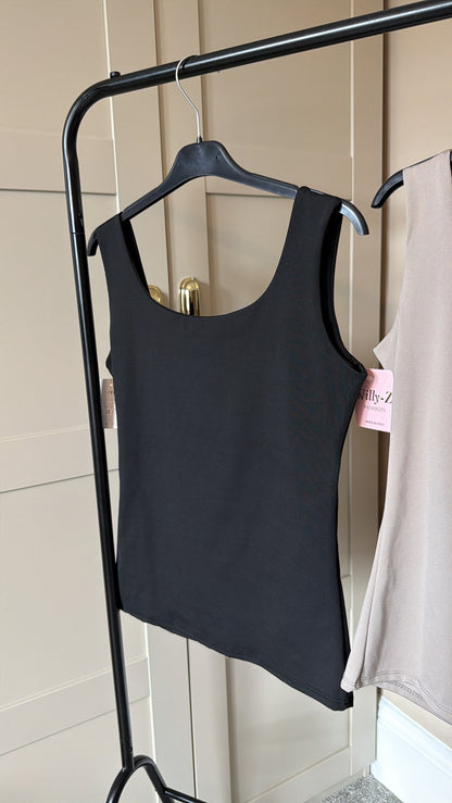 Women’s Black Vest Top