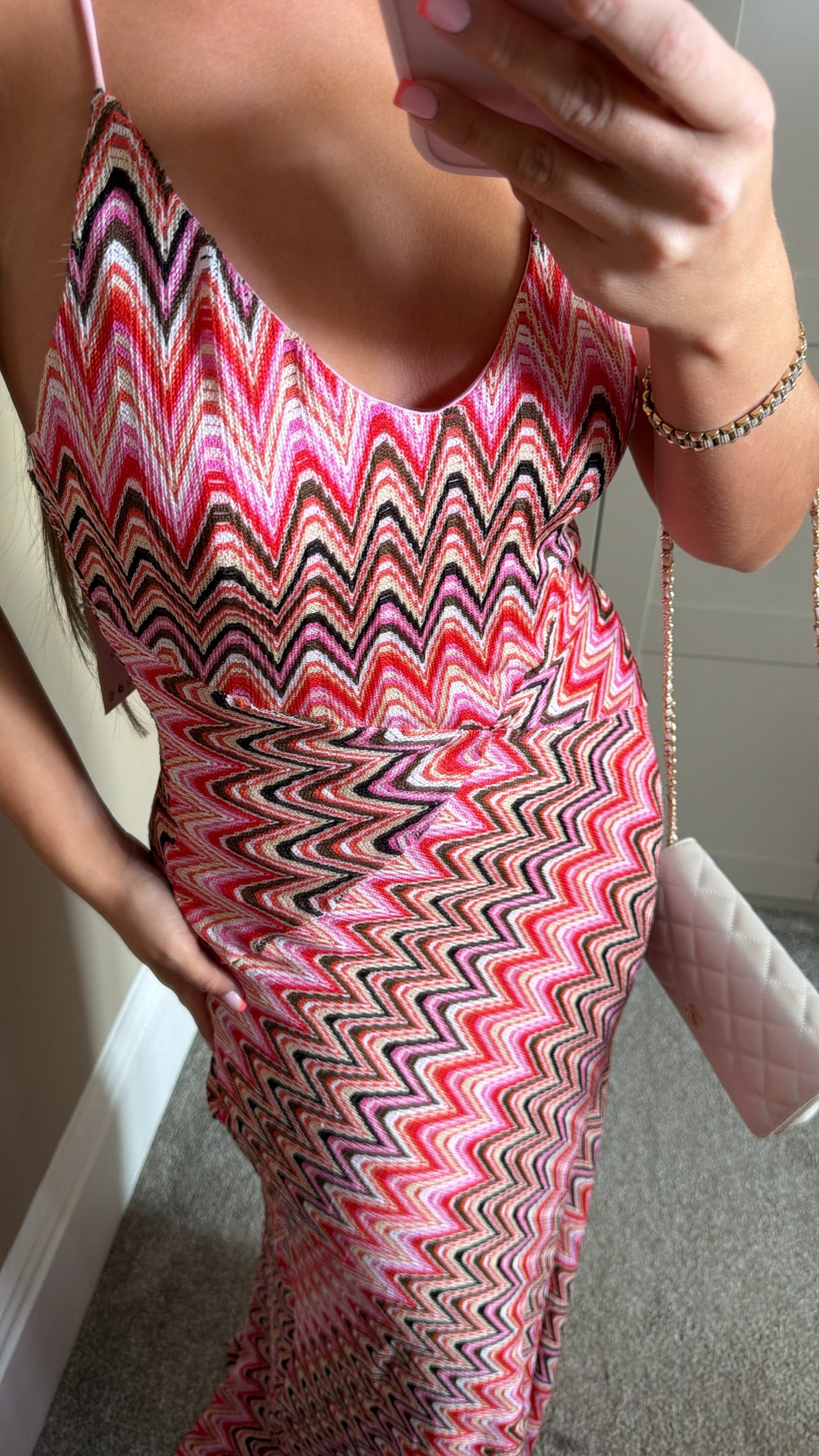 Women’s Pink ZigZag Dress