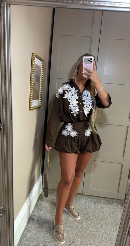 Women’s Brown Shirt Co-Ord