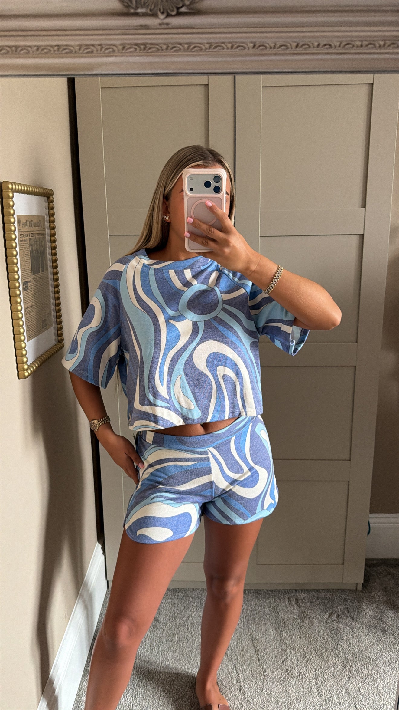 Women’s Navy Swirl Set