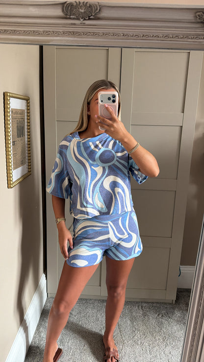 Women’s Navy Swirl Set