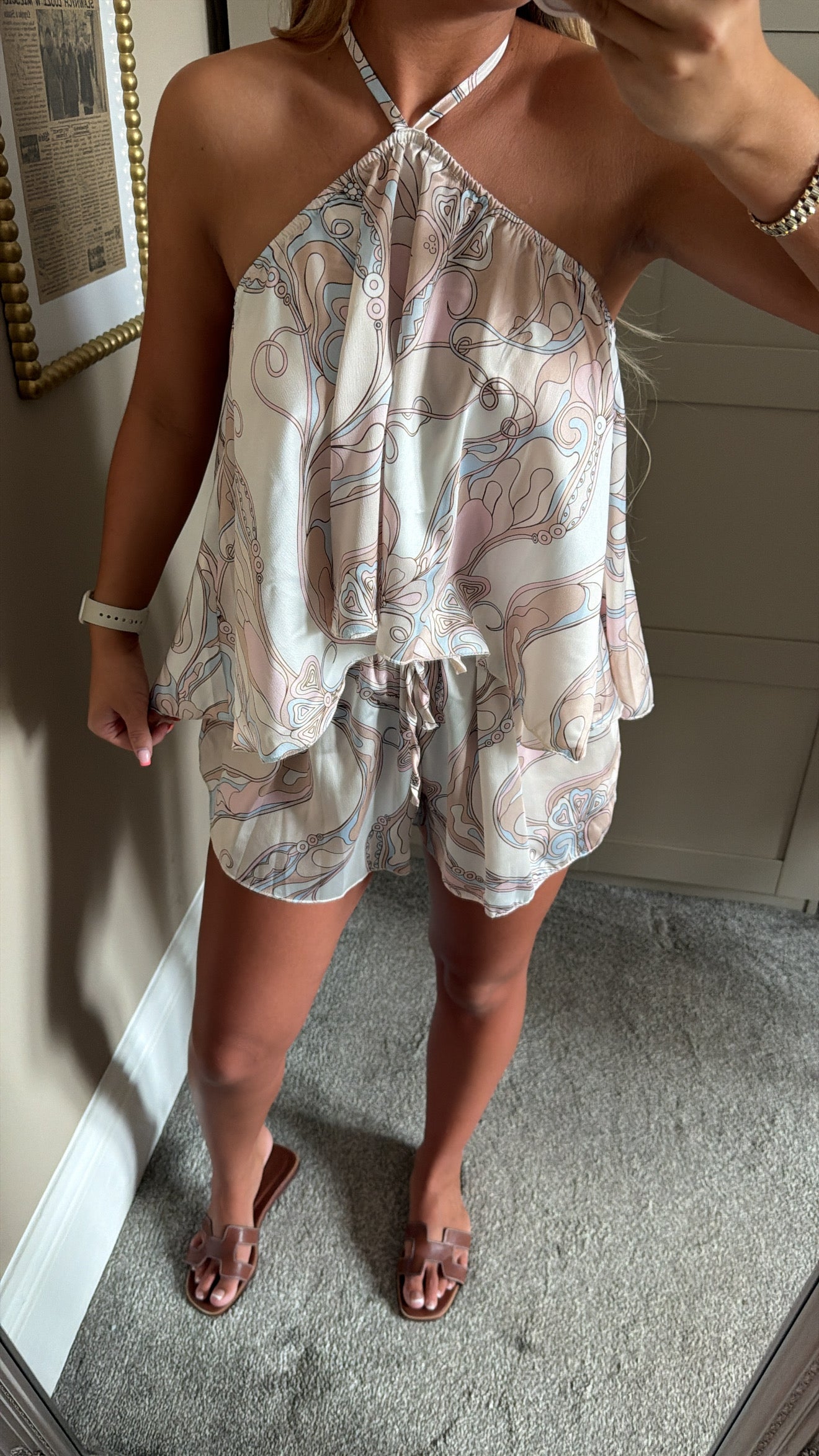 Women’s Beige Swirl Co-Ord