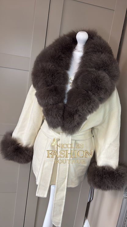 Women’s Belted Coat Beige/Mocha