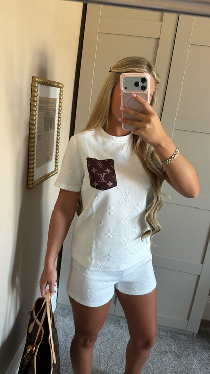 Women’s White Short And Top Set