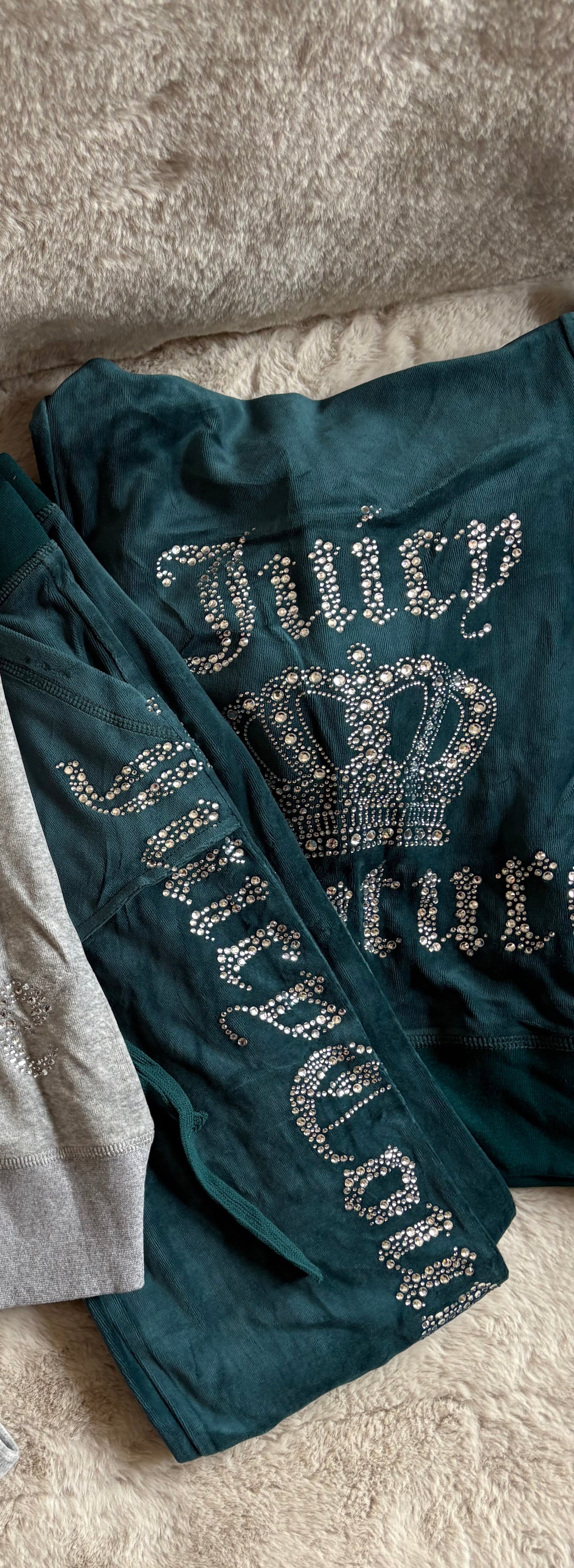 “Dark Green” Diamanté Tracksuit 1-3 days delivery