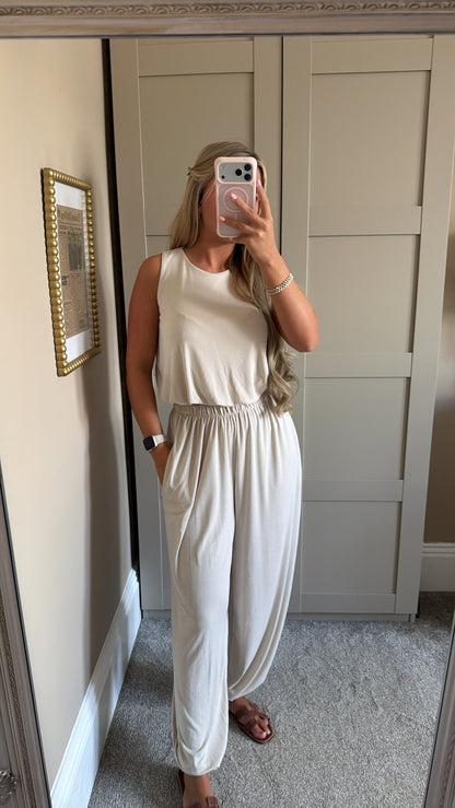 Women’s Beige Lounge Set