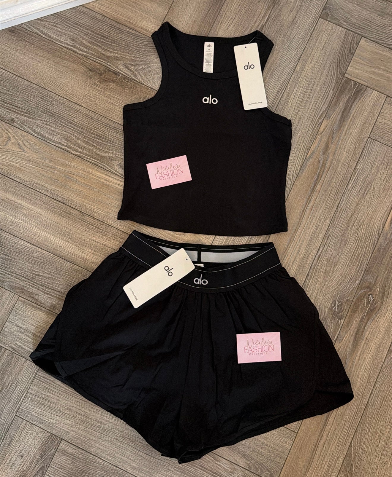 New In📸 Black Shorts & Vest Set