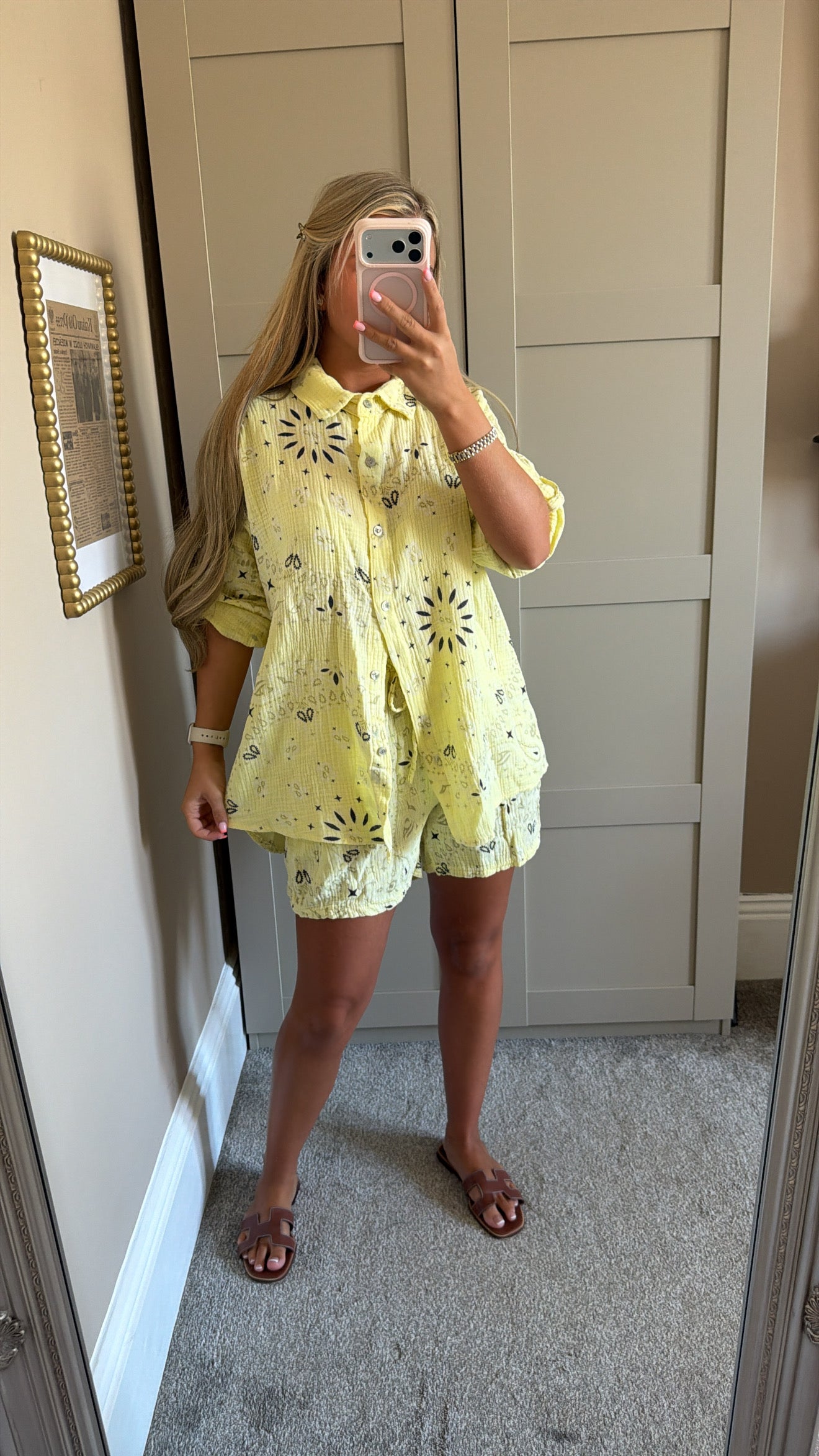 Women’s Lemon Bandana Style Shirt Co-ord