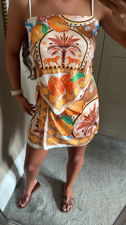 Women’s Beige Safari Print Skort Set