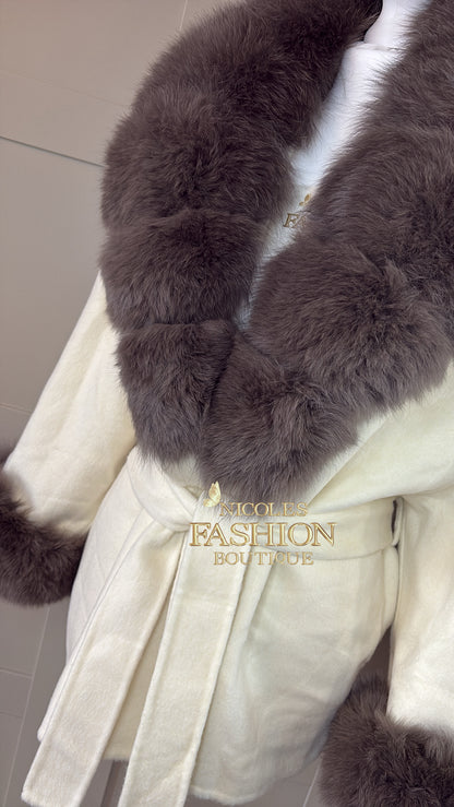 Women’s Belted Coat Beige/Mocha