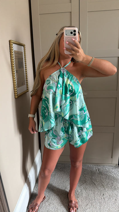 Women’s Green Swirl Co-Ord