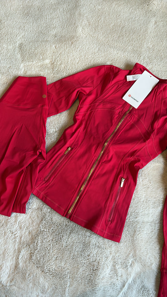 Red gym set- Gold Zip