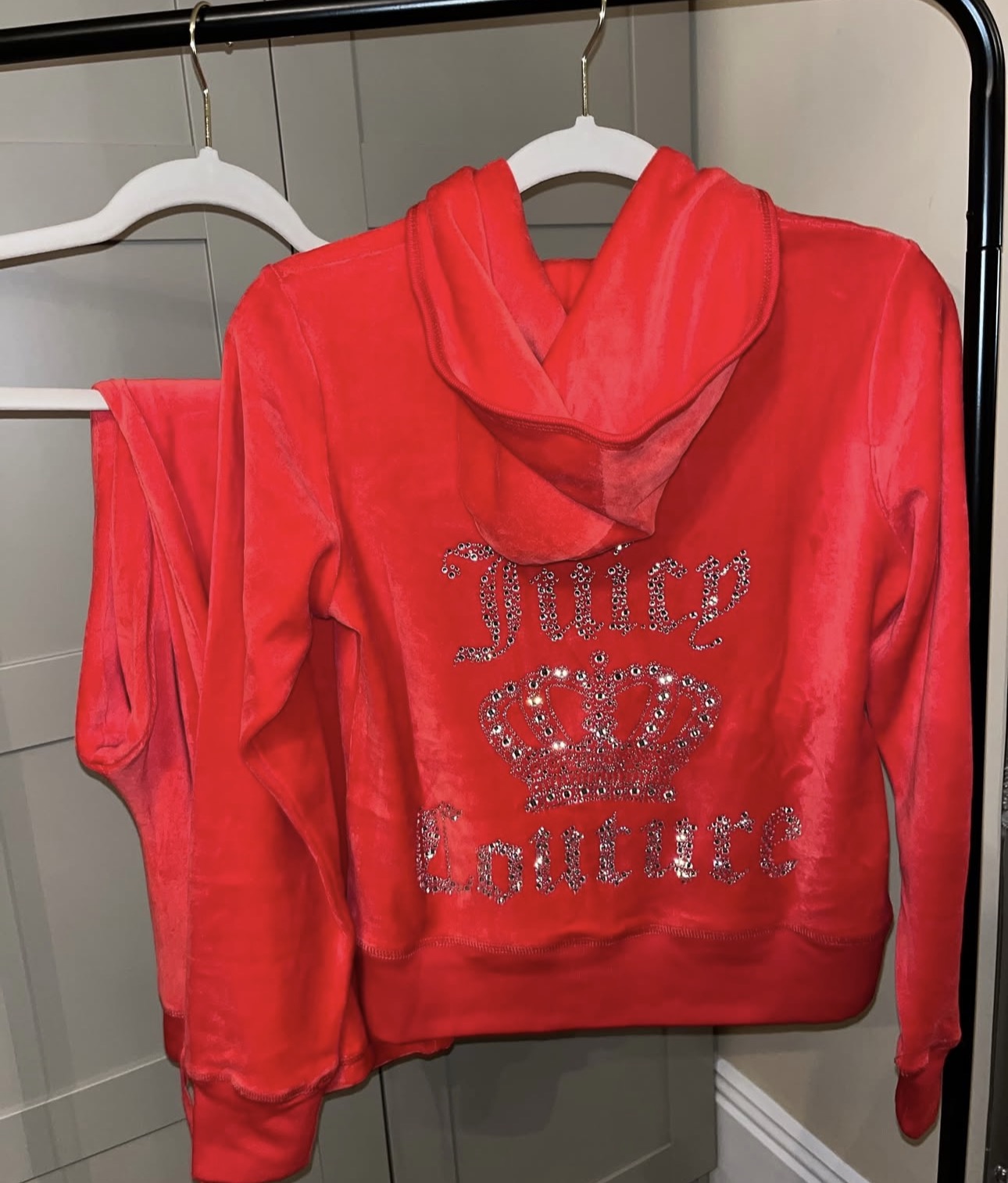 “Red” Diamanté Tracksuit 1-3 days delivery