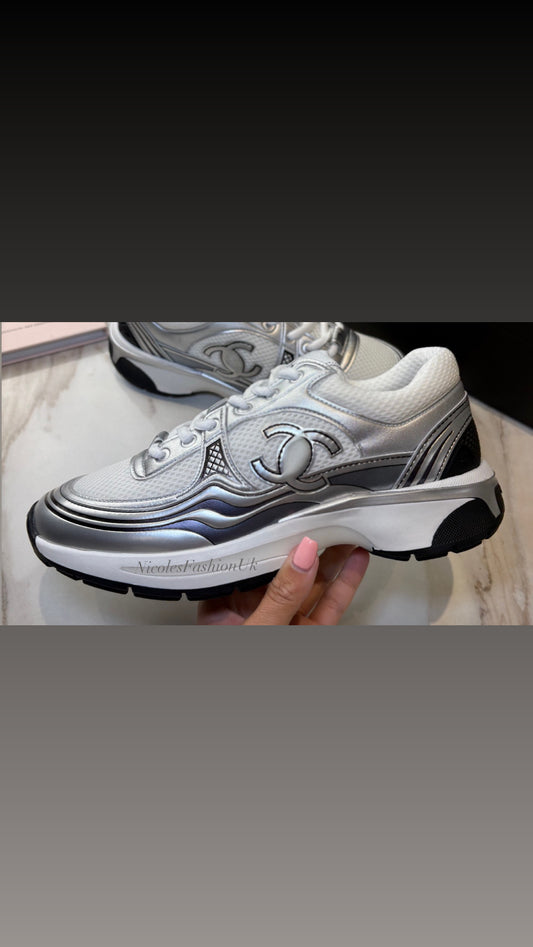 Women’s Silver CC Trainers PRE ORDER (18-21 Days Delivery)