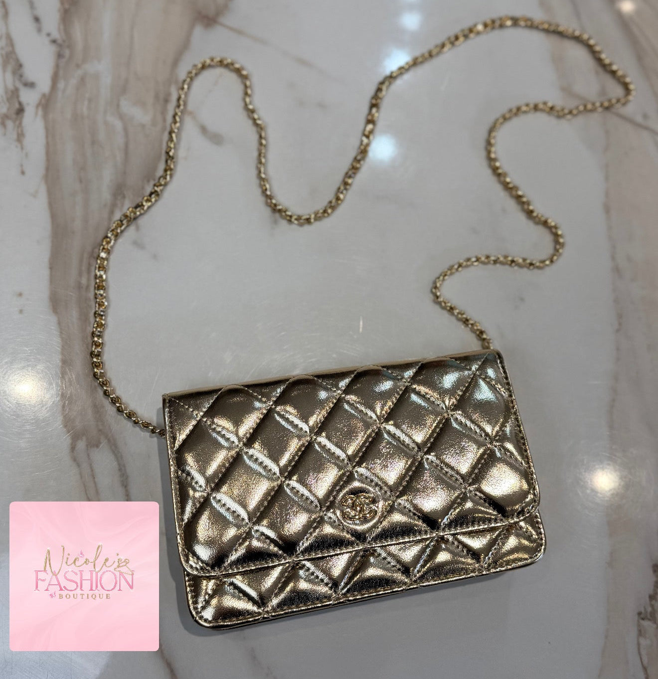 Gold Flap Bag INSTOCK (1-3 Days Delivery)