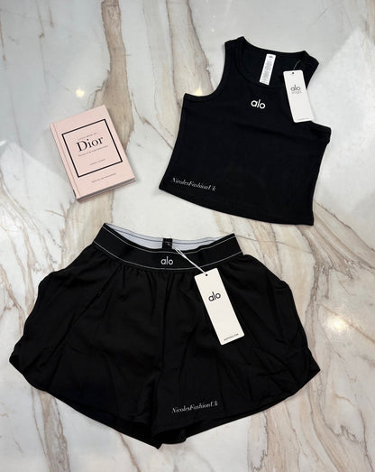 New In📸 Black Shorts & Vest Set