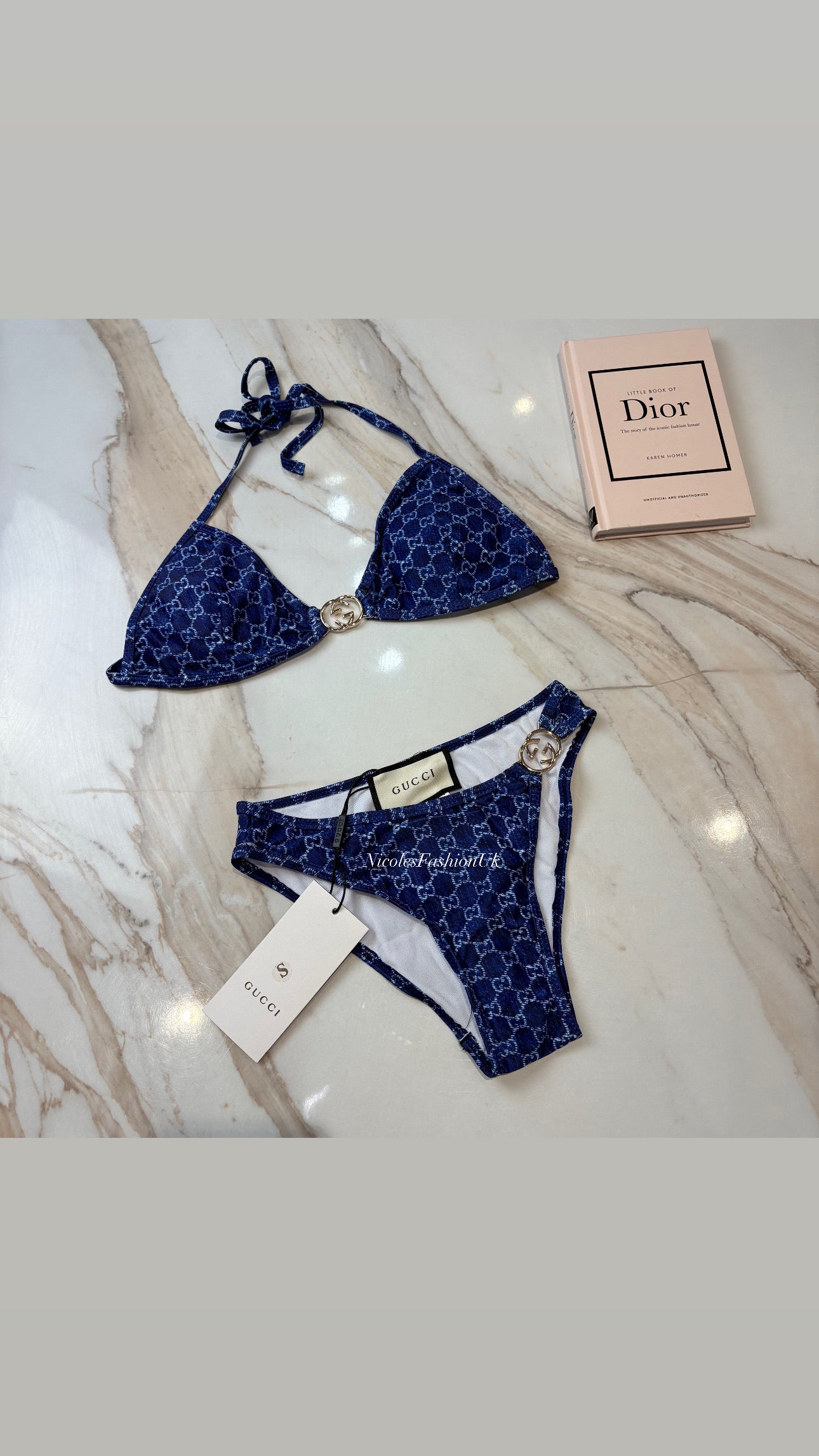 Women’s Navy GG Bikini INSTOCK (1-3 Days Delivery)