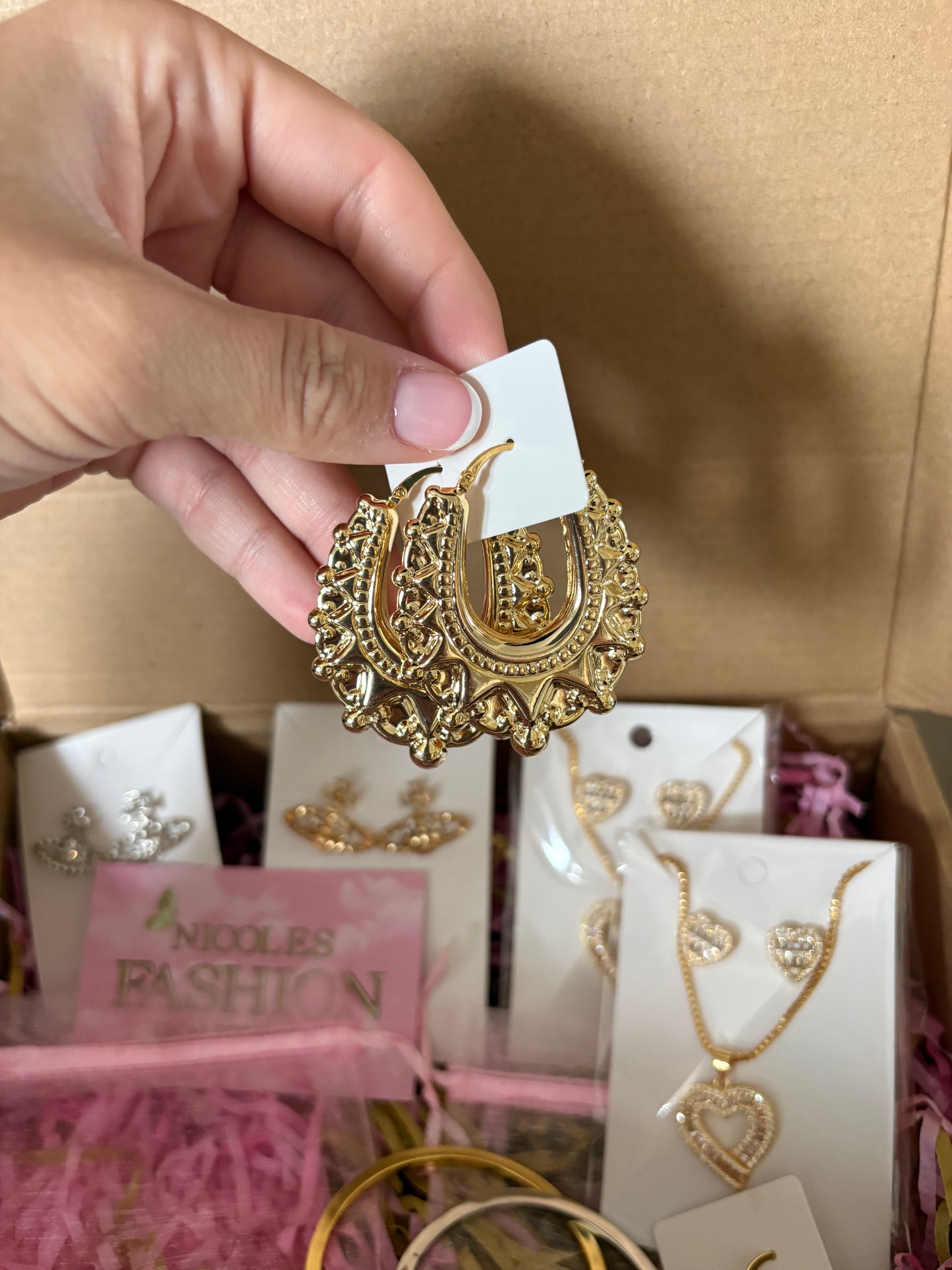 Large creole earrings