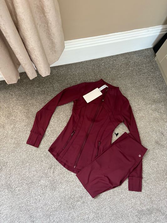 Burgundy Gym Set INSTOCK