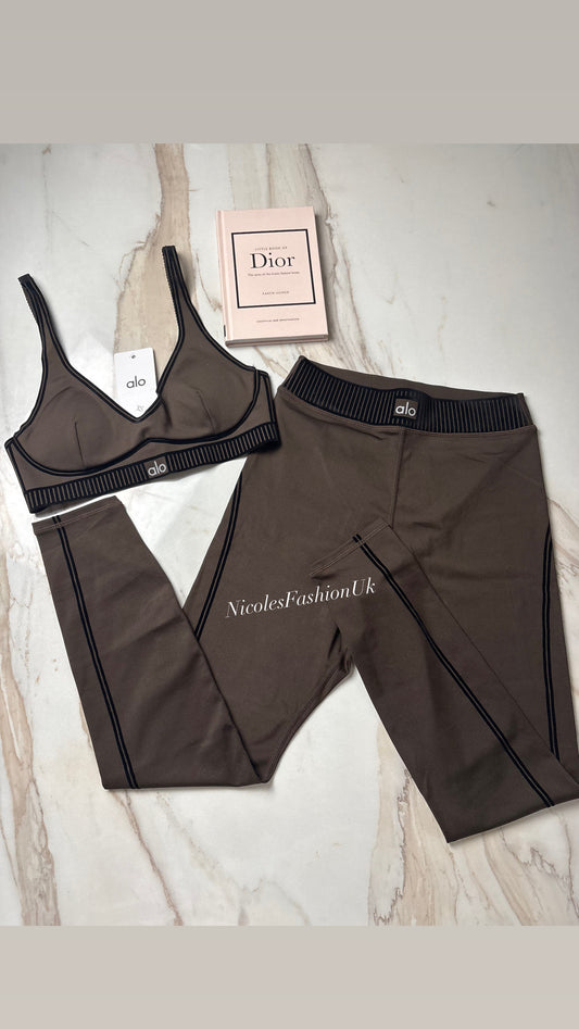 Women’s Brown Lined Gym Set INSTOCK (2-3 Days Delivery)
