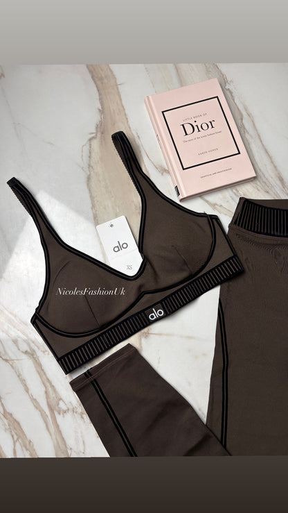 Women’s Brown Lined Gym Set INSTOCK (2-3 Days Delivery)